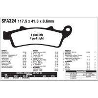 Brzdové destičky EBC FA324 (OEM *666935*, *AP8133603*, AP8133761*, *AP8133815*)